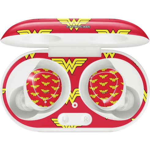 DC Comics Wonder Woman Logo Pattern Galaxy Buds Plus Skin