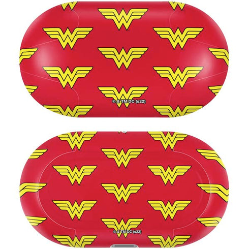 DC Comics Wonder Woman Logo Pattern Galaxy Buds Plus Skin