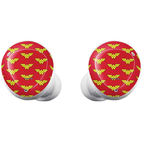 DC Comics Wonder Woman Logo Pattern Galaxy Buds Plus Skin