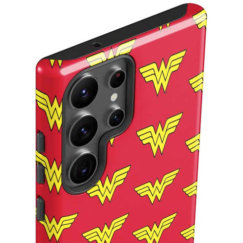 DC Comics Wonder Woman Logo Pattern Galaxy S23 Ultra Pro Case