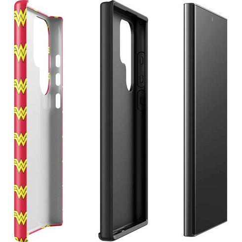 DC Comics Wonder Woman Logo Pattern Galaxy S23 Ultra Pro Case