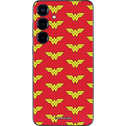 DC Comics Wonder Woman Logo Pattern Galaxy S25 Plus Skin