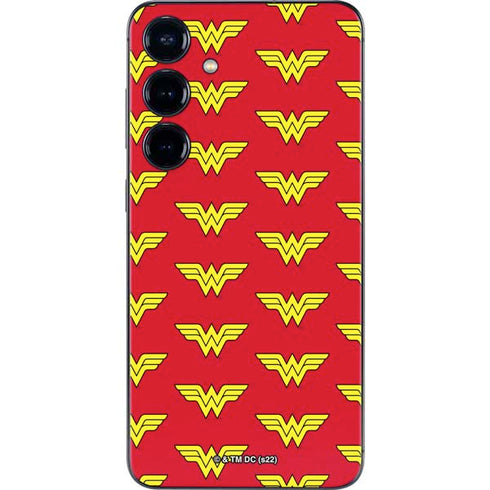 DC Comics Wonder Woman Logo Pattern Galaxy S25 Skin