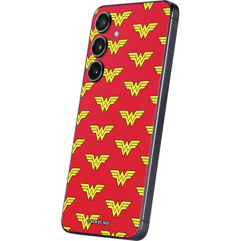 DC Comics Wonder Woman Logo Pattern Galaxy S24 Skin