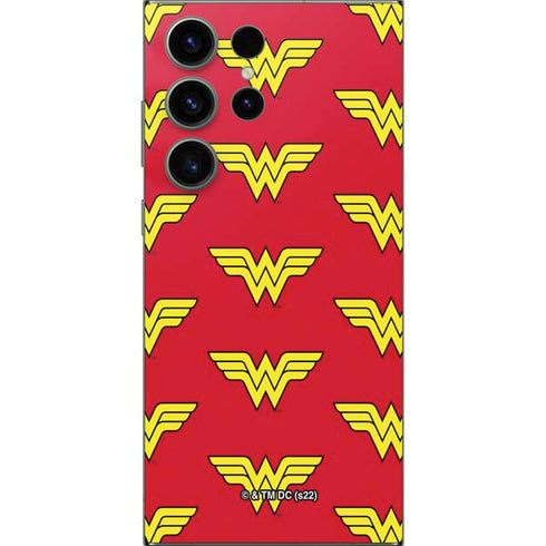DC Comics Wonder Woman Logo Pattern Galaxy S24 Ultra Skin