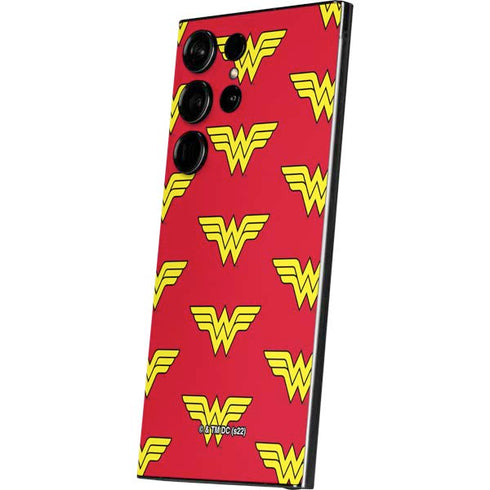 DC Comics Wonder Woman Logo Pattern Galaxy S24 Ultra Skin