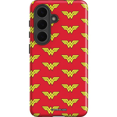 DC Comics Wonder Woman Logo Pattern Galaxy S26 Plus Impact Case