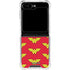 DC Comics Wonder Woman Logo Pattern Galaxy Z Flip6 Clear Case