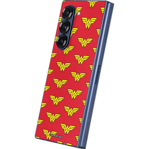 DC Comics Wonder Woman Logo Pattern Galaxy Z Fold6 Skin