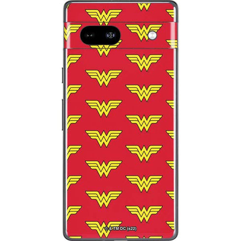 DC Comics Wonder Woman Logo Pattern Google Pixel 7a Skin