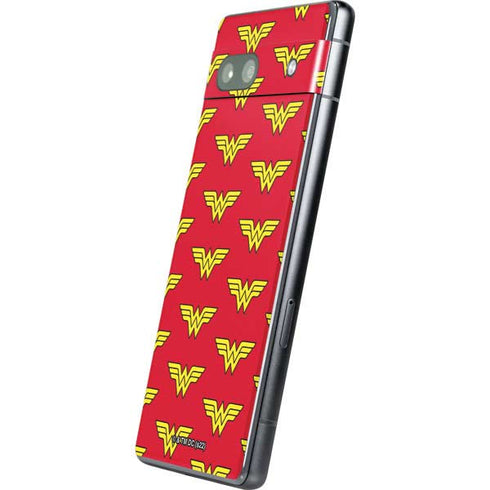 DC Comics Wonder Woman Logo Pattern Google Pixel 7a Skin