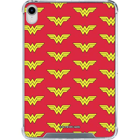DC Comics Wonder Woman Logo Pattern iPad 11th Gen (2025) Clear Case