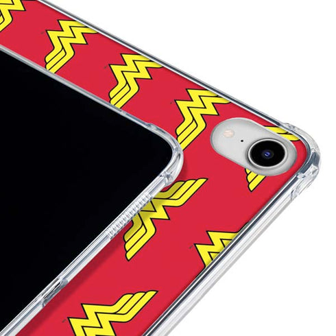 DC Comics Wonder Woman Logo Pattern iPad 11th Gen (2025) Clear Case