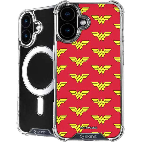 DC Comics Wonder Woman Logo Pattern iPhone 16 MagSafe Case