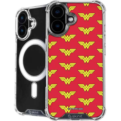 DC Comics Wonder Woman Logo Pattern iPhone 16 Plus MagSafe Case