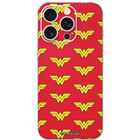 DC Comics Wonder Woman Logo Pattern iPhone 16 Pro Skin