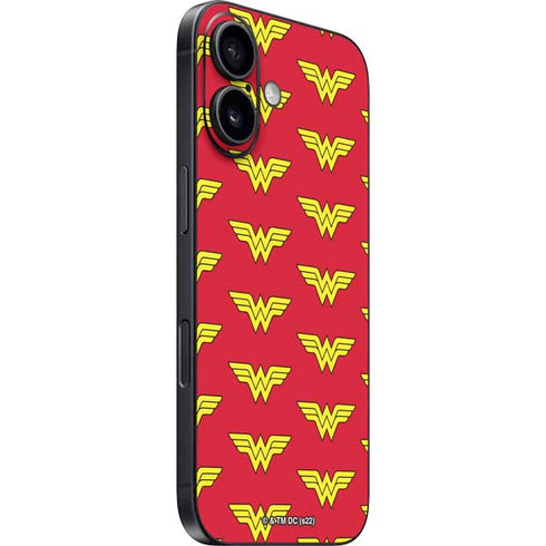 DC Comics Wonder Woman Logo Pattern iPhone 16 Skin