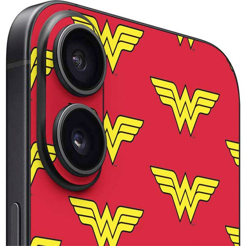 DC Comics Wonder Woman Logo Pattern iPhone 16 Skin