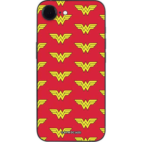 DC Comics Wonder Woman Logo Pattern iPhone 16e Skin
