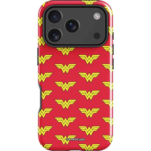 DC Comics Wonder Woman Logo Pattern iPhone 18 Pro Max Impact Case