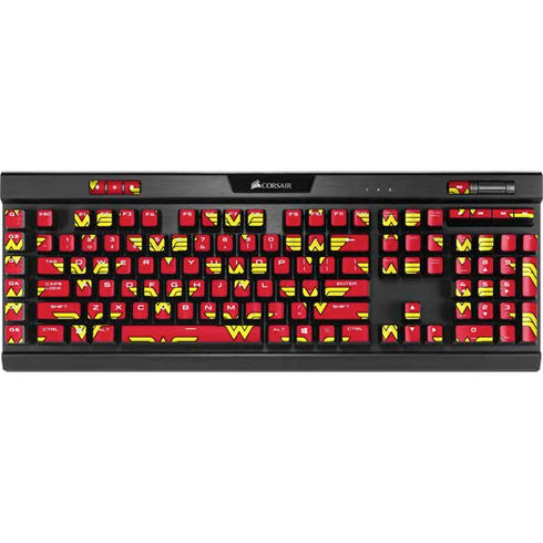 DC Comics Wonder Woman Logo Pattern K95 RGB PLATINUM Mechanical Gaming Keyboard Skin
