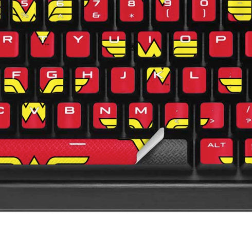 DC Comics Wonder Woman Logo Pattern K95 RGB PLATINUM Mechanical Gaming Keyboard Skin