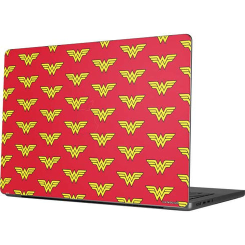 DC Comics Wonder Woman Logo Pattern Apple MacBook Pro 14-inch Skin