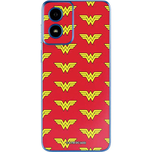 DC Comics Wonder Woman Logo Pattern Moto G Play 4G (2024) Skin