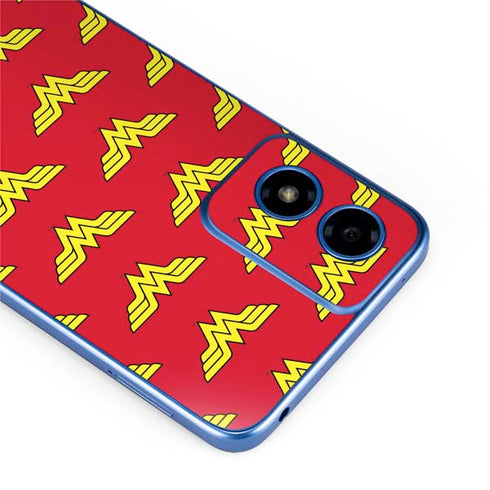 DC Comics Wonder Woman Logo Pattern Moto G Play 4G (2024) Skin