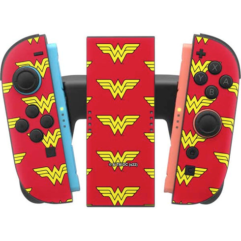 DC Comics Wonder Woman Logo Pattern Nintendo Switch 2 (2025) Joy-Con Controller Skin