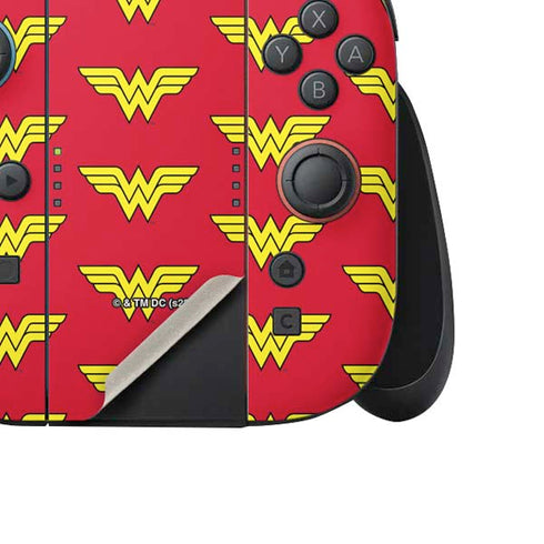 DC Comics Wonder Woman Logo Pattern Nintendo Switch 2 (2025) Joy-Con Controller Skin