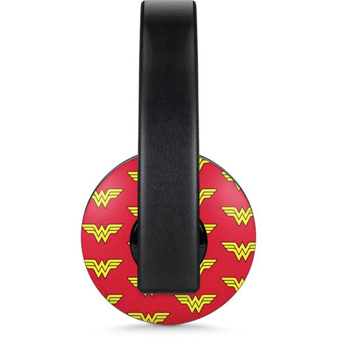 DC Comics Wonder Woman Logo Pattern PlayStation 4 Gold Wireless Headset Skin