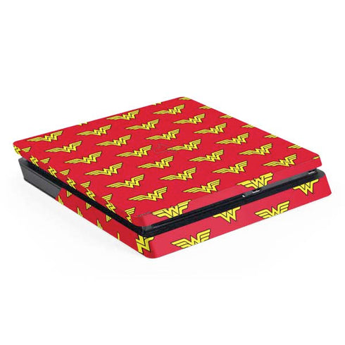 DC Comics Wonder Woman Logo Pattern PlayStation PS4 Skins