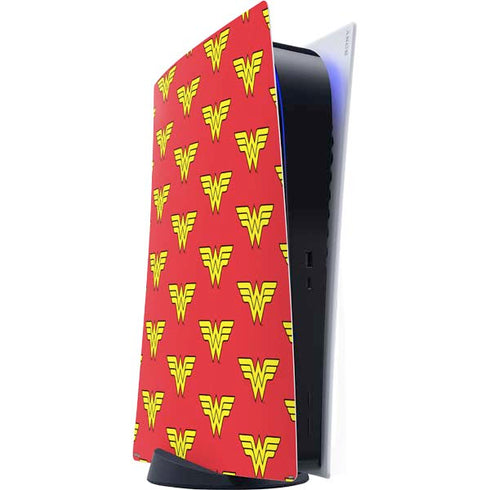 DC Comics Wonder Woman Logo Pattern PlayStation PS5 Skins