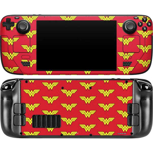 DC Comics Wonder Woman Logo Pattern Steam Deck Handheld Gaming Computer OLED Skin