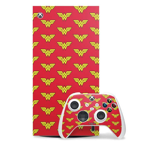 DC Comics Wonder Woman Logo Pattern Xbox Series X Skins