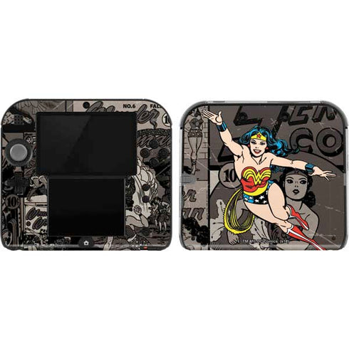 DC Comics Wonder Woman Vintage pose pattern Nintendo Skins