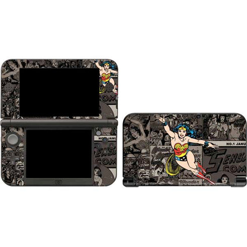DC Comics Wonder Woman Vintage pose pattern Nintendo Skins