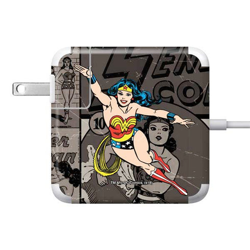 DC Comics Wonder Woman Vintage pose pattern 85W Power Adapter (15 and 17 inch MacBook Pro Charger) Skin