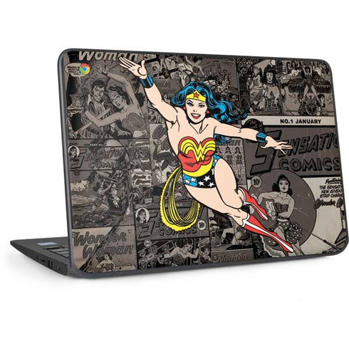 DC Comics Wonder Woman Vintage pose pattern HP Chromebook Skin