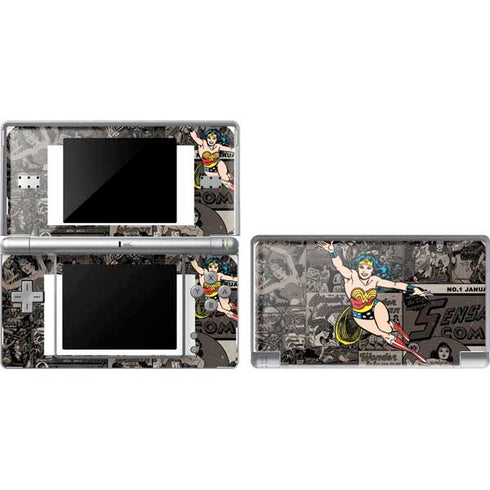 DC Comics Wonder Woman Vintage pose pattern Nintendo Skins
