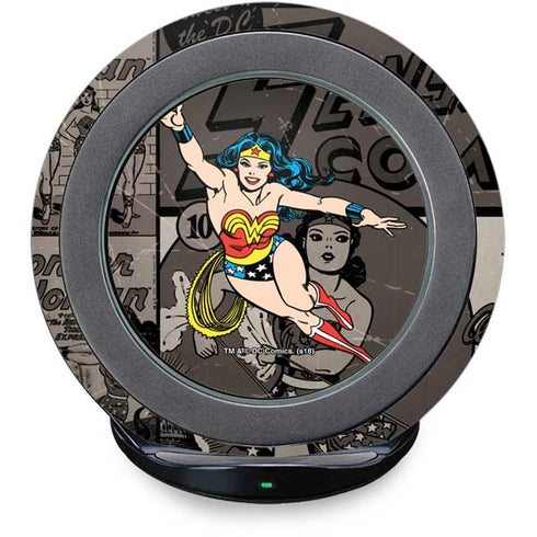 DC Comics Wonder Woman Vintage pose pattern Fast Charge Wireless Charging Stand Skin