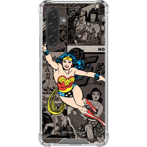 DC Comics Wonder Woman Vintage pose pattern Galaxy A17 Clear Case