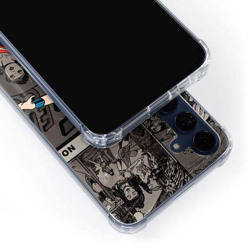 DC Comics Wonder Woman Vintage pose pattern Galaxy A55 5G Clear Case