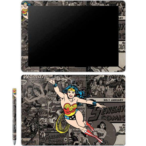 DC Comics Wonder Woman Vintage pose pattern Galaxy Book 12in Skin
