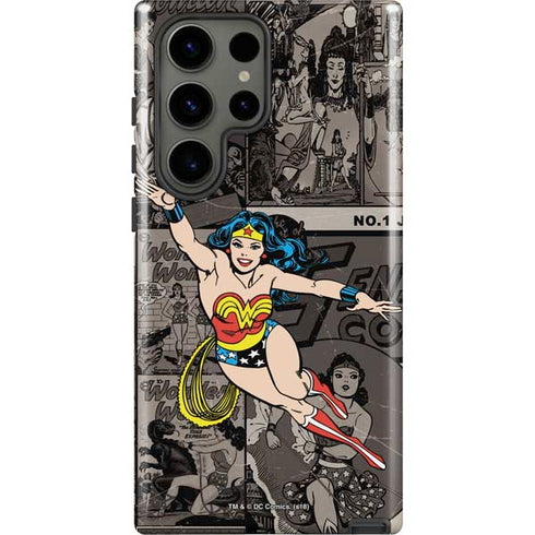 DC Comics Wonder Woman Vintage pose pattern Galaxy S23 Ultra Pro Case
