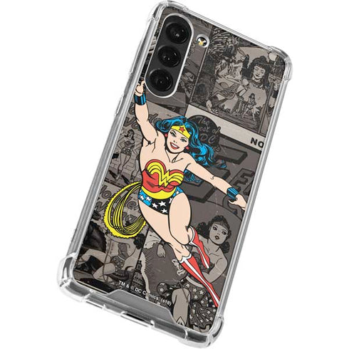DC Comics Wonder Woman Vintage pose pattern Galaxy S24 FE Clear Case