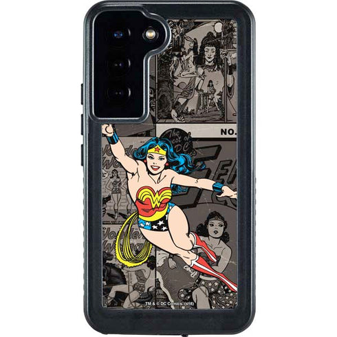 DC Comics Wonder Woman Vintage pose pattern Galaxy S24 Plus Waterproof Case