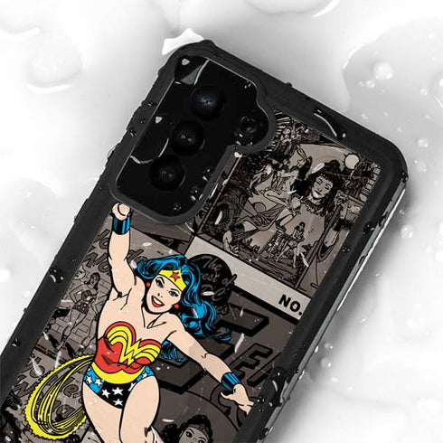 DC Comics Wonder Woman Vintage pose pattern Galaxy S24 Plus Waterproof Case