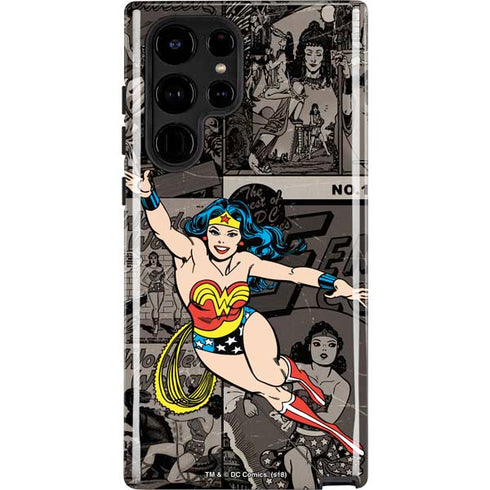 DC Comics Wonder Woman Vintage pose pattern Galaxy Cases